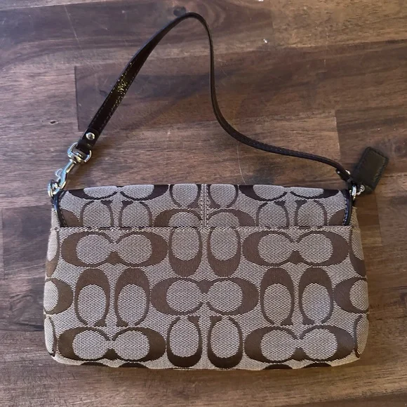 Coach Tan and Brown Signature Shoulder Bag - Picture 2 of 3